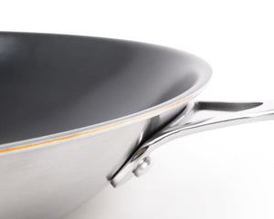 Wok avec un noyau en cuivre 36cm