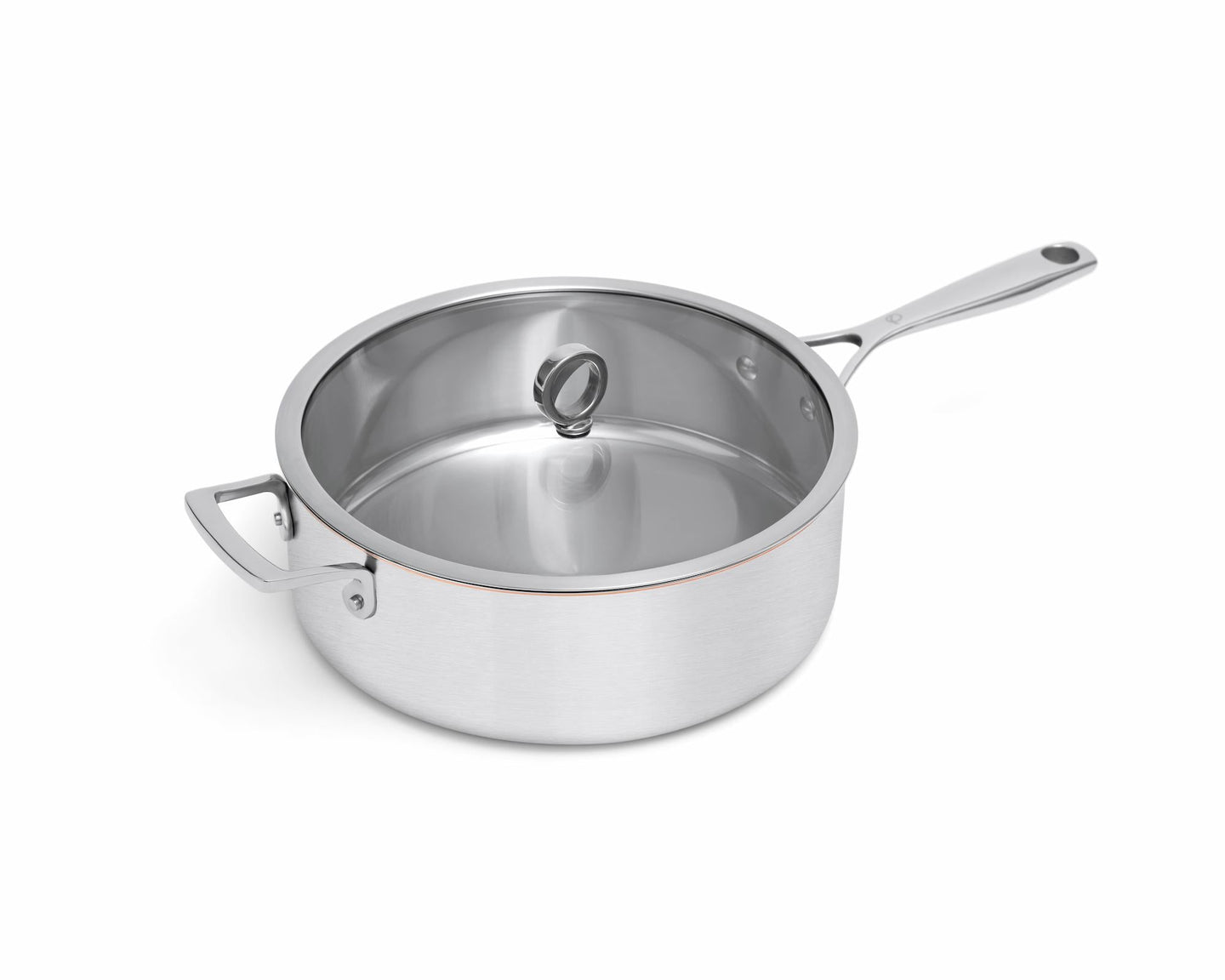 Sauteuse avec un noyau en cuivre